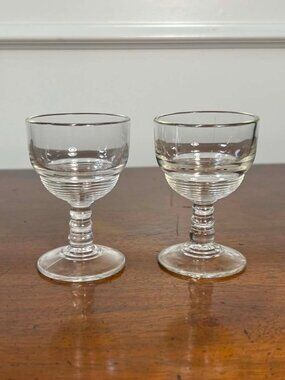Anchor Hocking Manhattan cordial glass pair
